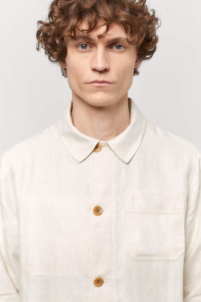 CHAMPAGNE LINEN CHORE JACKET
