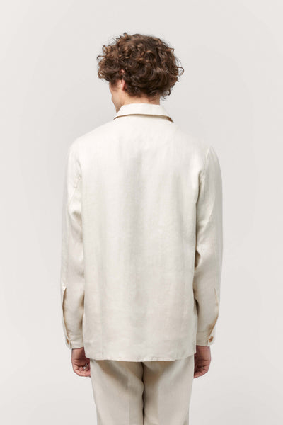 CHAMPAGNE LINEN CHORE JACKET